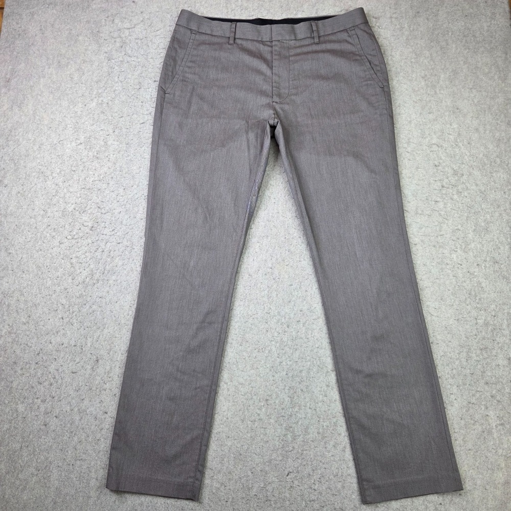 Bonobos Pants Mens 34x32 Gray Chino Thursday Flat Stretch Cotton Weekday Warrior